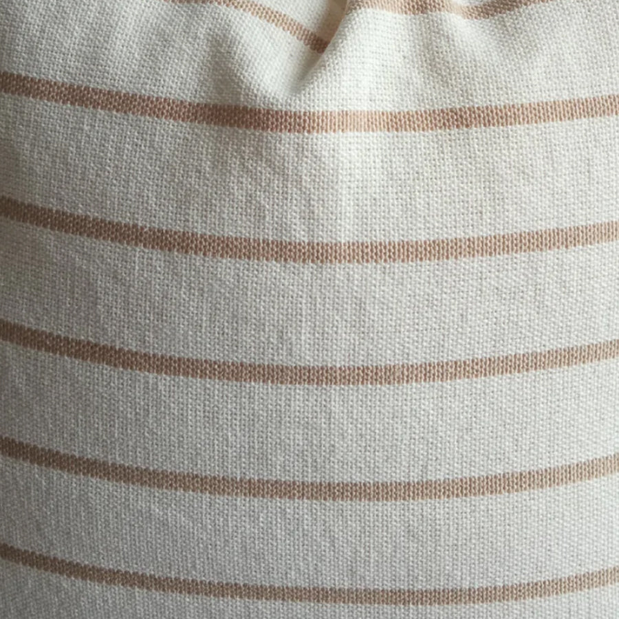 Cojín rayas beige