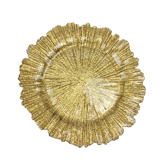 Plato base dorado (8 piezas)